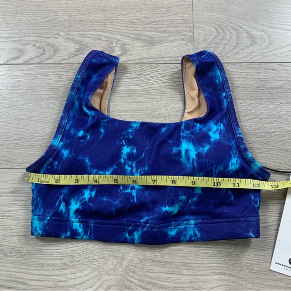 Karma Yoga Evelyn Printed Blue Sports Bra - Picture 7 of 8